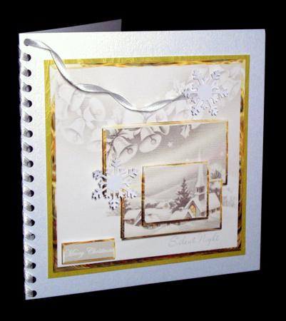 Silent Night, Christmas Season Panel Card Front by Dianne Jackson