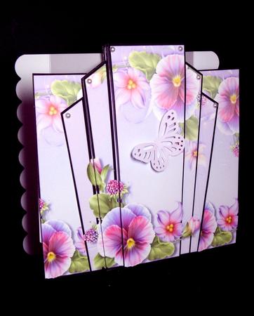 Art Deco Stacker Topper - Pastel Pansies by Dianne Jackson