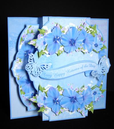 3D Pop Out Card Kit - Pretty in Blue by Dianne Jackson