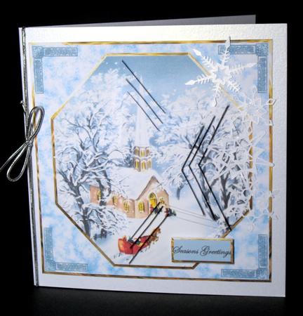 Arriving for Christmas Church Service Card Front by Dianne Jackson