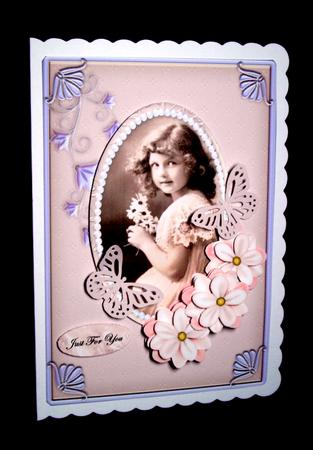 Vintage Girl in Pearl Frame 2 by Dianne Jackson