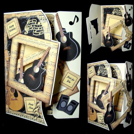 Rhythm & Blues - Shaped Topper, Insert & Decoupage by Dianne Jackson