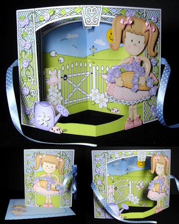 3D Girlz Liz's Flower Basket Scene It Card Kit by Dianne Jackson