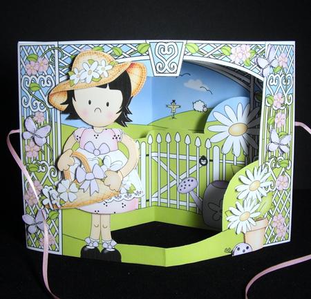 3D Girlz Suzi's Flower Basket Scene It Card Kit by Dianne Jackson