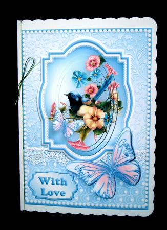 Fairy Wren, Lace and Butterflies by Dianne Jackson