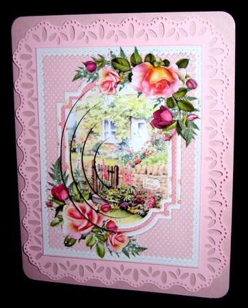 Shabby Chic Rose Cottage Oval Pyramid by Dianne Jackson