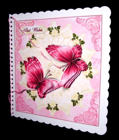 Pretty Pink Butterfly Card Topper by Dianne Jackson