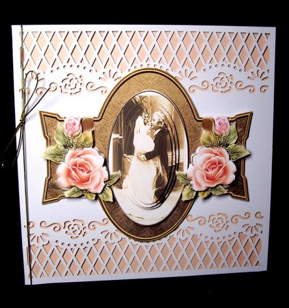 Wedding Day Couple Lace Frame by Dianne Jackson