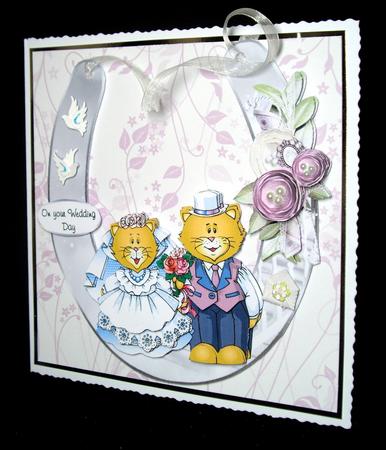 Cute Cats Horseshoe Keepsake by Dianne Jackson