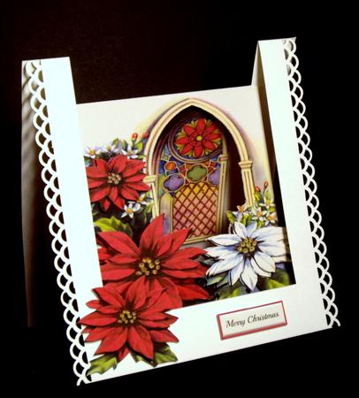 Poinsettias & Church Aperture 8x8 Mini Kit by Dianne Jackson