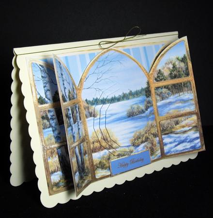 Winter Scene from My Window Card Front by Dianne Jackson