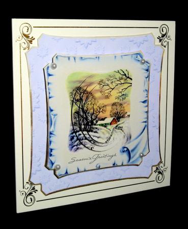 Christmas Vintage Snow Scene by Dianne Jackson