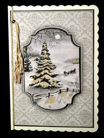 Monochromatic Snow Scene Quick Card by Dianne Jackson