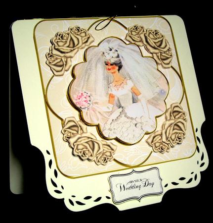 Blushing Bride Coffee Rose 8in Fancy 3D Decoupage Kit by Dianne Jackson