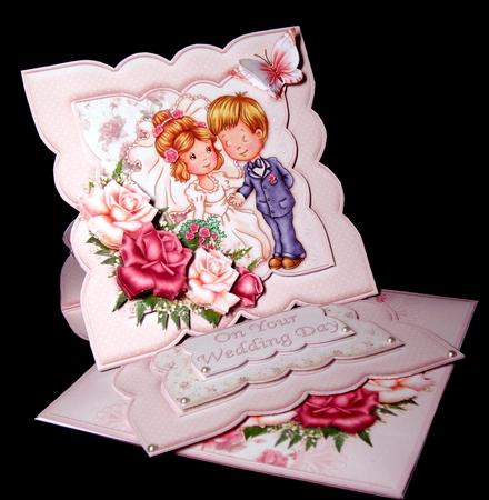 Wedding Bride & Groom Easel Card Kit & Decoupage by Dianne Jackson