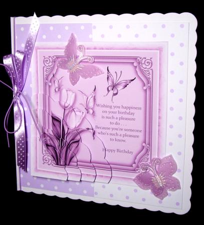 Verse with Tulips and Butterflies Corner Stacker by Dianne Jackson