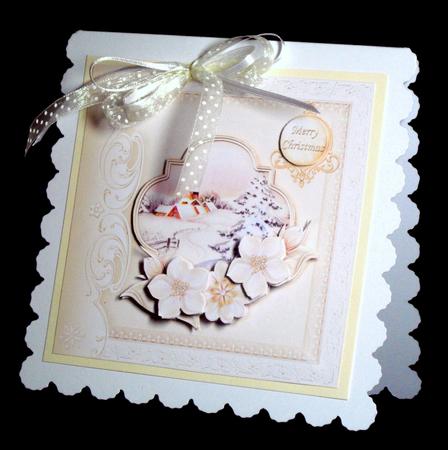 White Christmas Winter Village Topper & Decoupage by Dianne Jackson