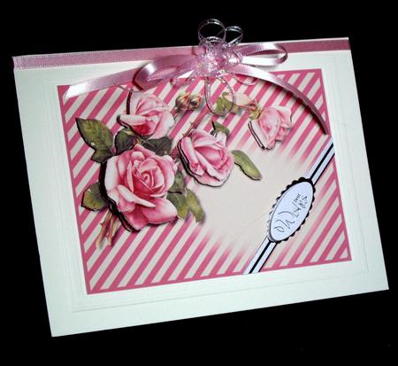 A4 Pink Roses Ink-saving Kit by Dianne Jackson