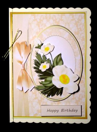 Lovely Peach Card Front and Flowers by Dianne Jackson