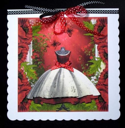 Vintage Red and White Lace Dress Mini Kit by Dianne Jackson