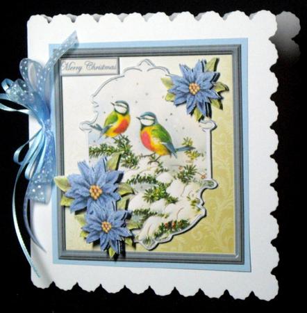 Birds in the Snow Card, with a Topper, and Decoupage by Dianne Jackson
