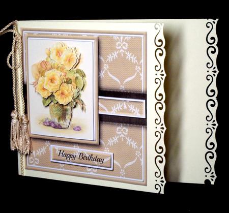 Orange Roses 6x6 Quick Card by Dianne Jackson