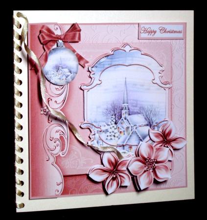 Vintage Church and a Bauble Card with Topper by Dianne Jackson