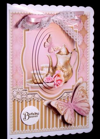 Coffee Time with Lace Ad Butterflies by Dianne Jackson