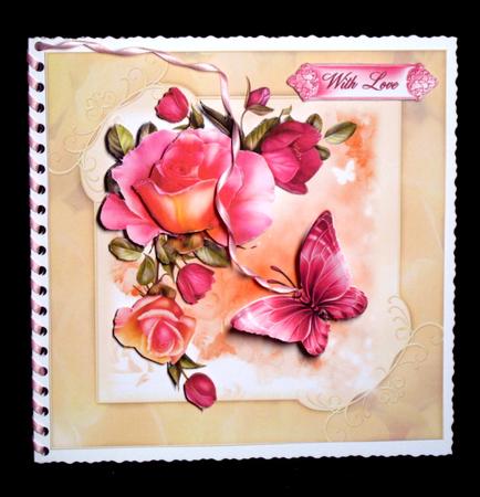 Peach and Pink Rose 8x8 Topper by Dianne Jackson