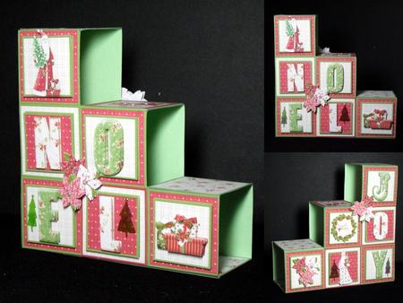 Christmas Noel Blocks Card 2 Sheet Mini Kit by Dianne Jackson