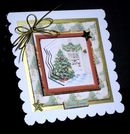 Christmas Tree Shine Bright Card with Topper by Dianne Jackson
