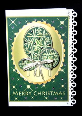 Modern Christmas Trees Decoupage Green by Dianne Jackson