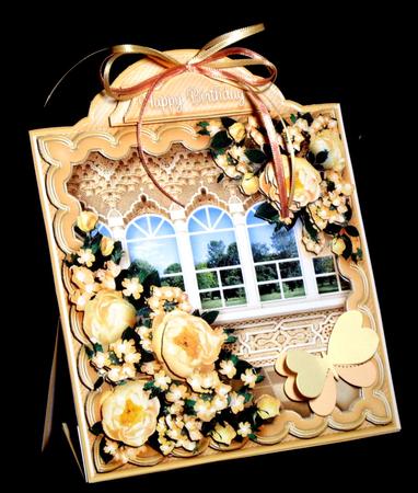 Triangular Base Kit Yellow Old English Roses by Dianne Jackson