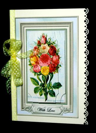 Vintage Bouquet Roses Pyramids by Dianne Jackson