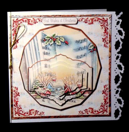 Musical Christmas Card with Topper by Dianne Jackson