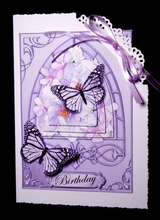 Butterfly & Pastel Flowers Fancy Arch Shaped Pyramid Sheet by Dianne Jackson