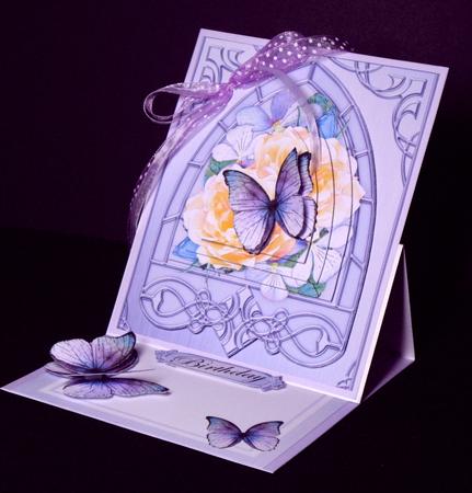 Roses & Butterfly Fancy Arch Shaped Pyramid Sheet by Dianne Jackson