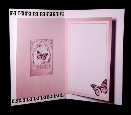 Pastel Flowers & Butterfly Fancy Arch Shaped Matching Insert by Dianne Jackson