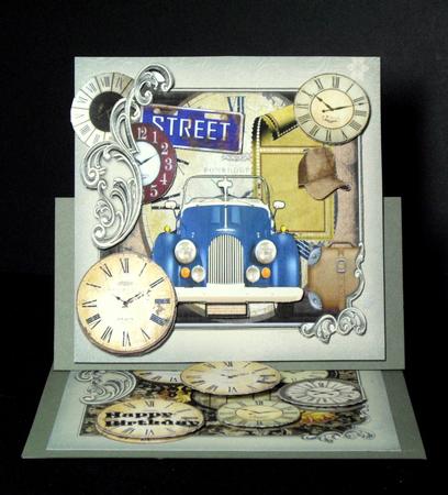 Vintage Clocks Male Cards by Dianne Jackson