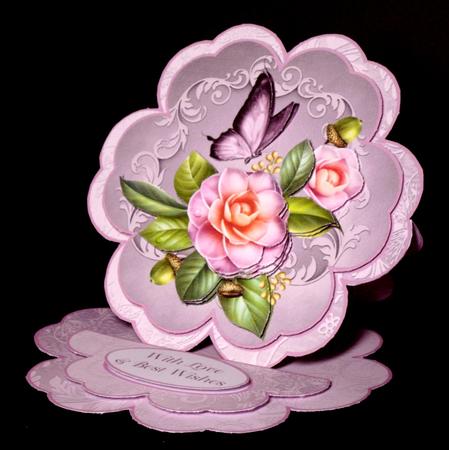 Camellias & Butterfly Petal Easel by Dianne Jackson