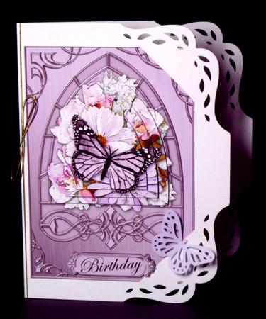 Pastel Bouquet & Butterfly Fancy Arch Shaped Pyramid Sheet by Dianne Jackson