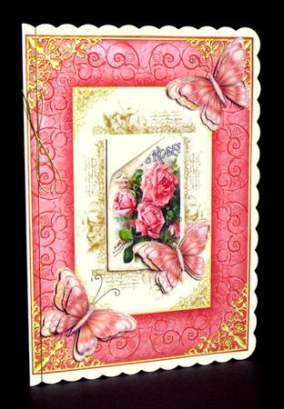 Vintage Seed Packet - Roses with Butterflies Card + Gift Tag by Dianne Jackson
