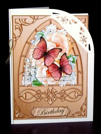 Butterflies & Flowers Fancy Arch Shaped Pyramid Sheet by Dianne Jackson