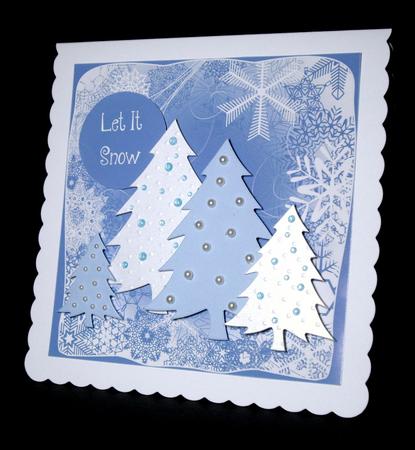 Snowflake Silhouette Quick Topper - Blue by Dianne Jackson