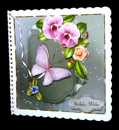 Lovely Camelia 8" Square Card Mini-kit by Dianne Jackson