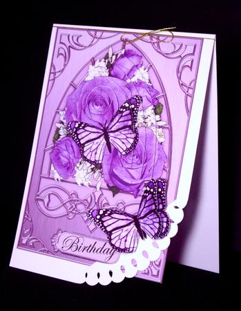 Roses & Butterfly Fancy Arch Shaped Pyramid Sheet by Dianne Jackson