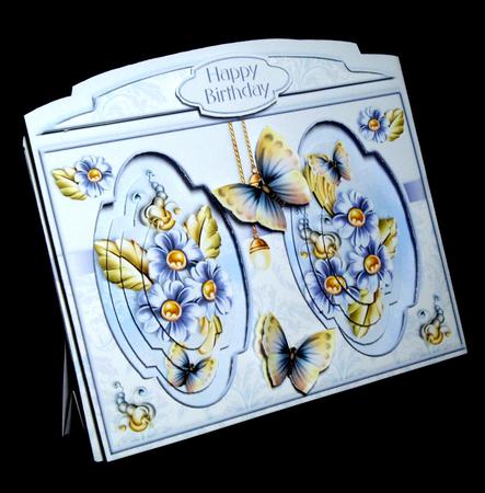 Stand-alone Easel Card Kit - Butterfly Blue by Dianne Jackson