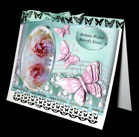 Rose Reflection Cameo with Butterfly Decoupage by Dianne Jackson