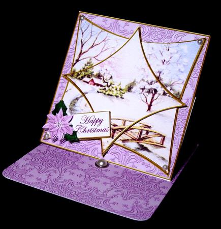 Pretty Snowscene Lilac 3D Star Card Mini Kit by Dianne Jackson