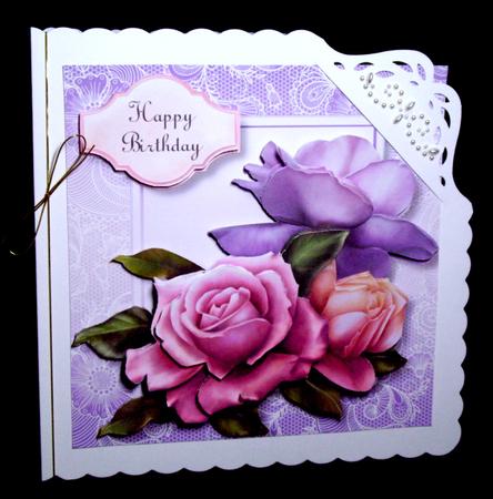 Belle Epoque Roses Lacey Square by Dianne Jackson
